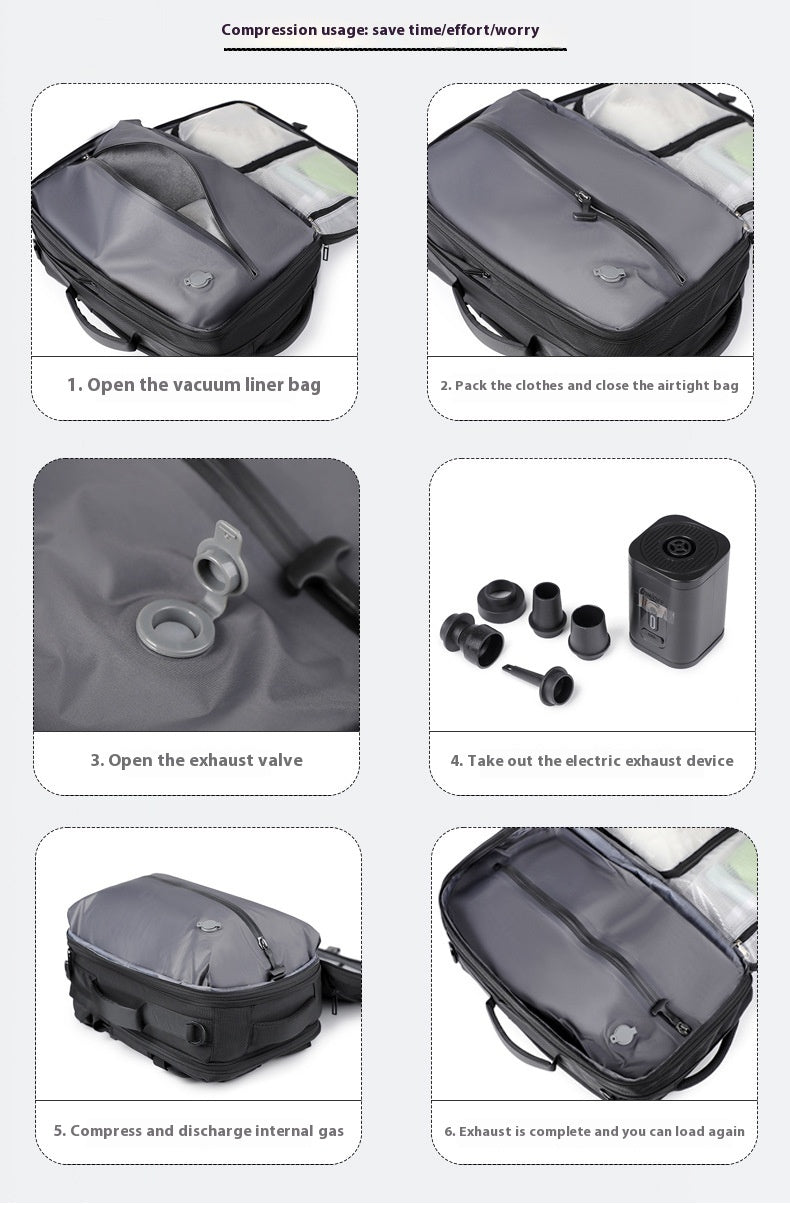 Vacuum Compression Backpack "PackMore Pro™"