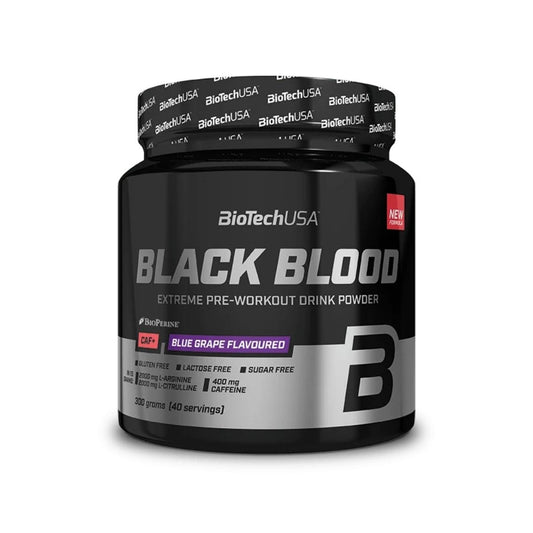BioTech Black Blood CAF+ 300g (40 Serv.) Blue Grape - BioTech USA - Shop&Trend