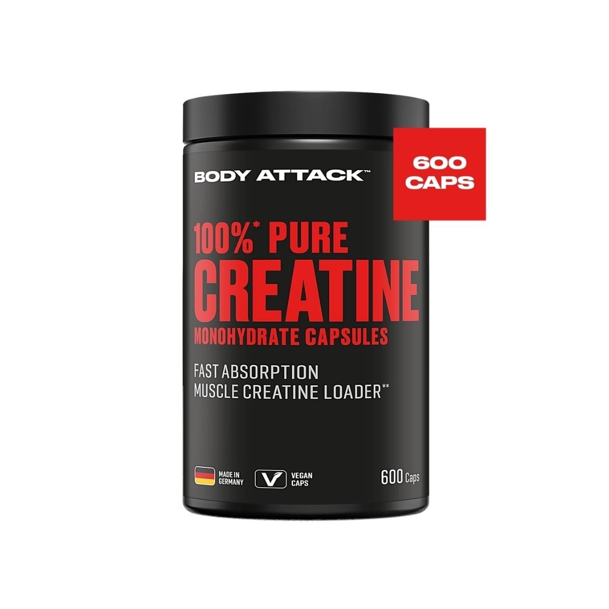 Body Attack 100% Pure Creatine 600 Kapseln - Body Attack - Shop&Trend