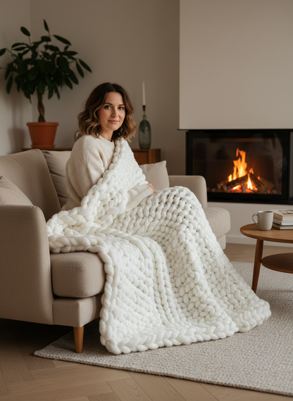 Hand Woven Blanket "Handspun Legacy™"